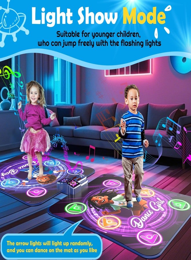 TooLion 2-Player Electronic LED Light Dance Mat, Music Dance Toy with 5 Modes, Develops Hand-Eye Coordination, Challenge Game for Single or Double Players, Christmas Dance Mat Toy for Boys & Girls Ages 3-12 - Image 5